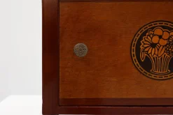 Pamono Art Deco Arched Side Table with Storage Unit and Black Marble Top, France, 1920s Clearance