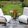 Pamono Art Deco Armchairs and Table, 1920s, Set of 3 Sale