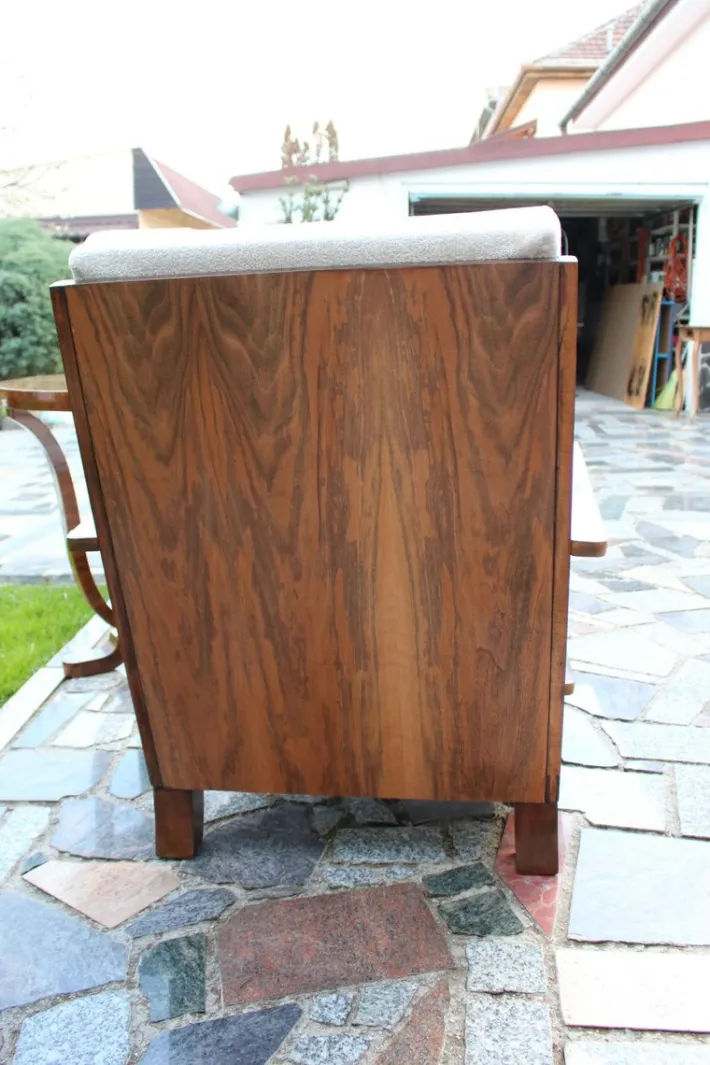 Pamono Art Deco Armchairs and Table, 1920s, Set of 3 Sale