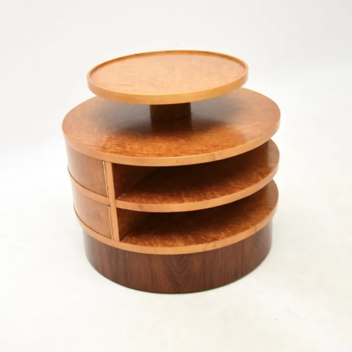 Pamono Art Deco Birds Eye Maple Occasional Table, 1930s Outlet