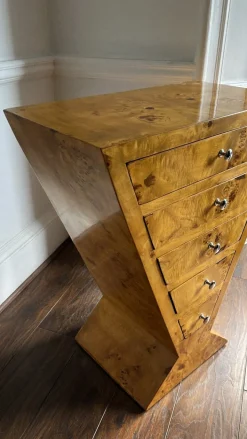 Pamono Art Deco Burl Commode or Console