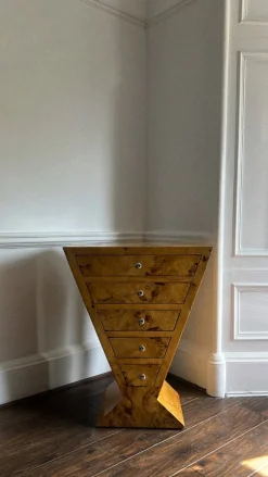 Pamono Art Deco Burl Commode or Console