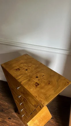 Pamono Art Deco Burl Commode or Console