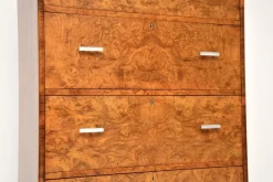 Pamono Art Deco Burr Elm and Walnut Chest of Drawers, 1930 Hot