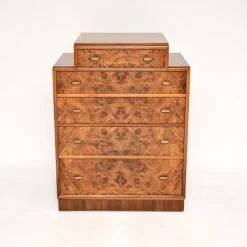 Pamono Art Deco Burr Walnut Chest of Drawers, 1930 Sale