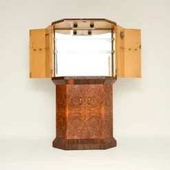Pamono Art Deco Burr Walnut Cocktail Cabinet, 1930s Sale