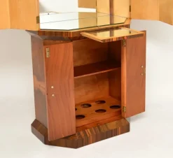 Pamono Art Deco Burr Walnut Cocktail Cabinet, 1930s Sale