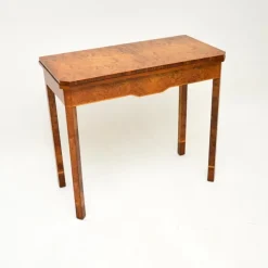 Pamono Art Deco Burr Walnut Console Table, 1930 Clearance