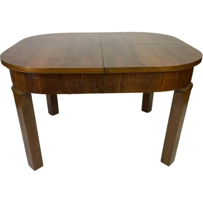Pamono Art Deco Burr Walnut Dining Table, 1930s Discount