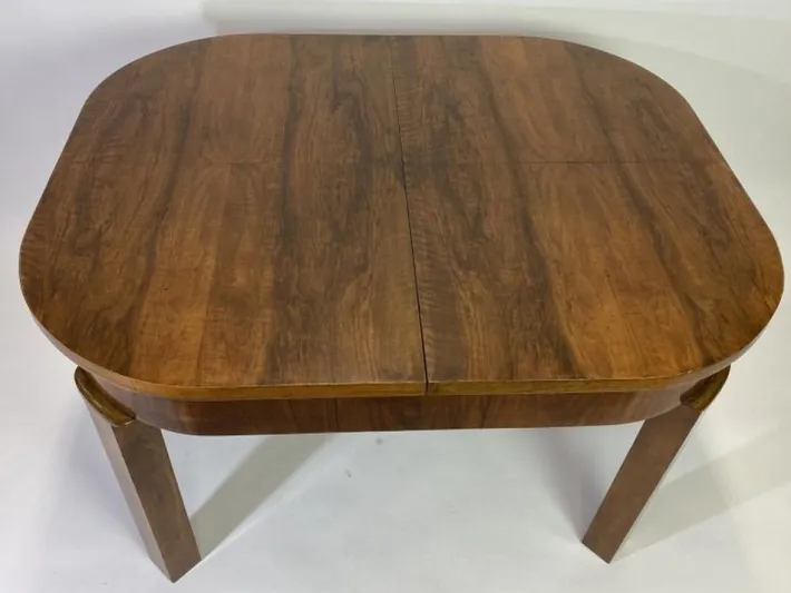 Pamono Art Deco Burr Walnut Dining Table, 1930s Discount
