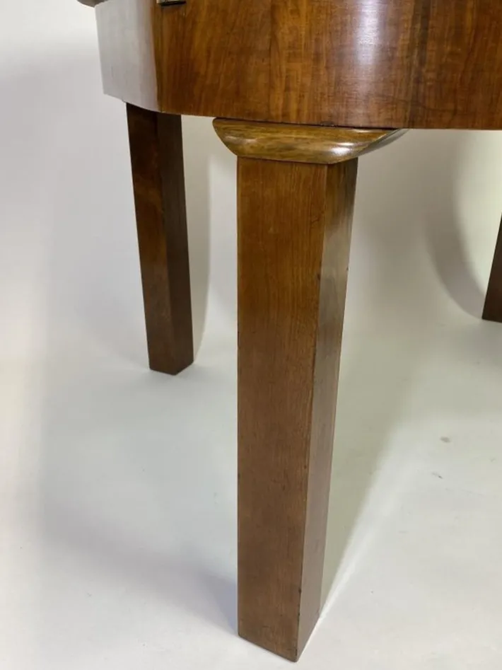 Pamono Art Deco Burr Walnut Dining Table, 1930s Discount