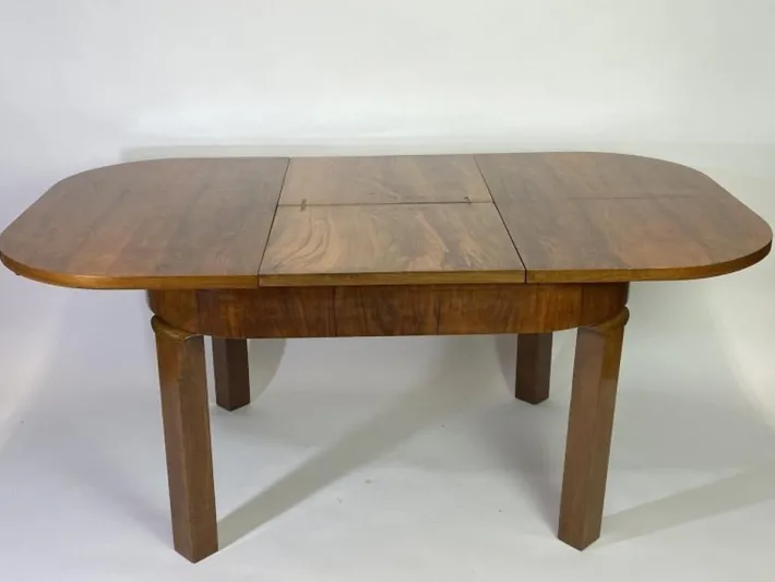 Pamono Art Deco Burr Walnut Dining Table, 1930s Discount