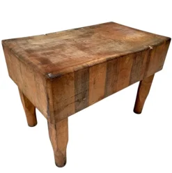 Pamono Art Deco Butcher's Block Table, 1970s New