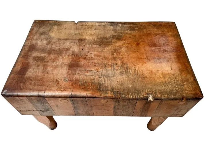 Pamono Art Deco Butcher's Block Table, 1970s New