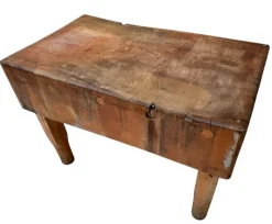 Pamono Art Deco Butcher's Block Table, 1970s New