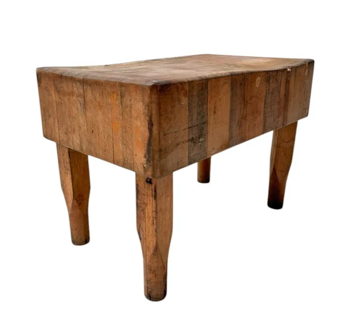 Pamono Art Deco Butcher's Block Table, 1970s New