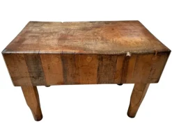 Pamono Art Deco Butcher's Block Table, 1970s New