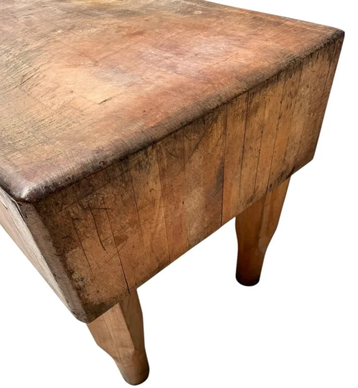 Pamono Art Deco Butcher's Block Table, 1970s New