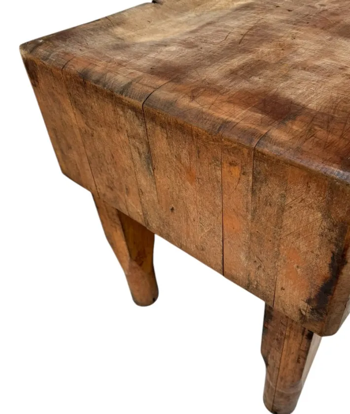 Pamono Art Deco Butcher's Block Table, 1970s New