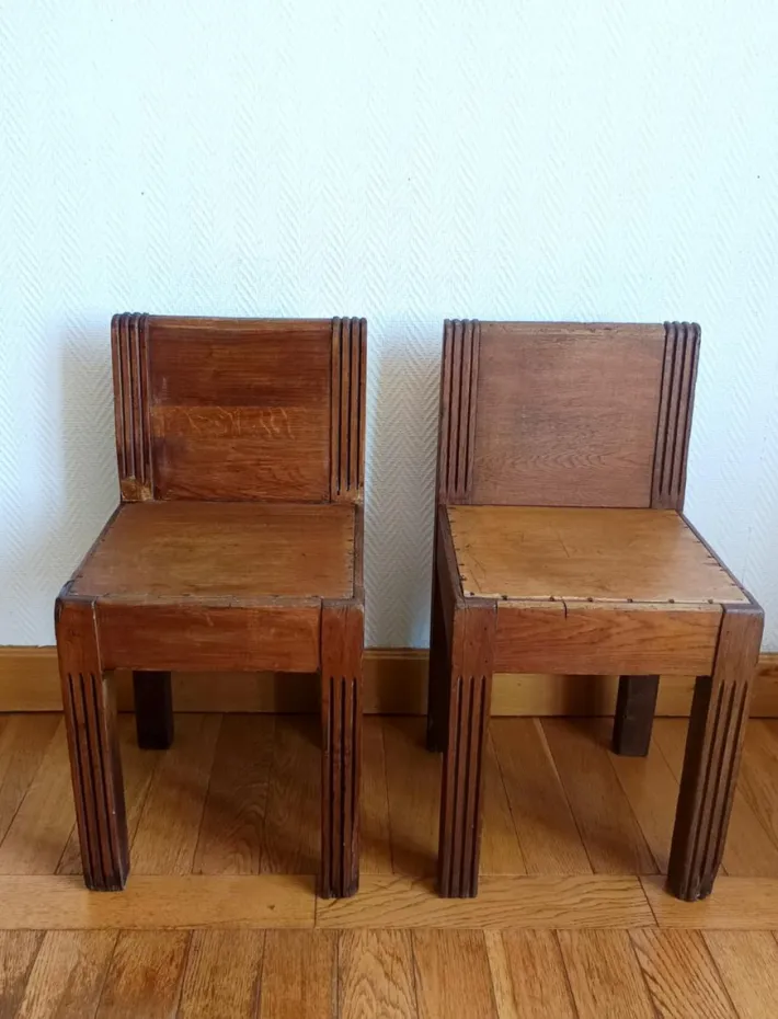 Pamono Art Deco Childrens Chairs, 1940s, Set of 2