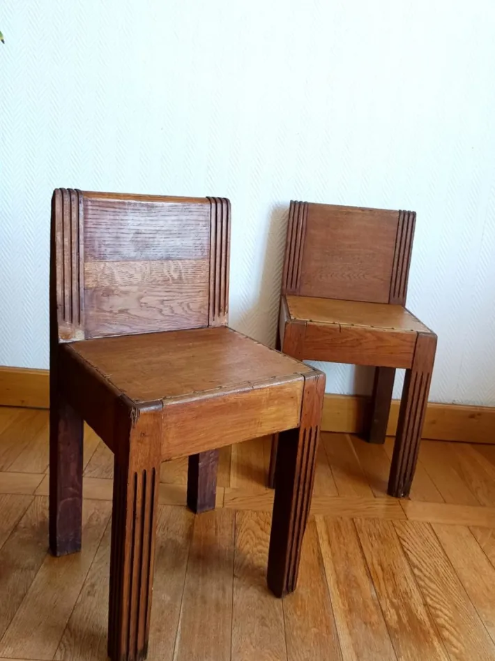 Pamono Art Deco Childrens Chairs, 1940s, Set of 2