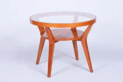 Pamono Art Deco Coffee Table in Oak by Koželka and Kropáček, 1940s