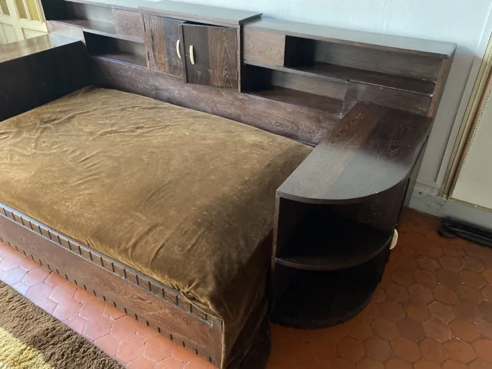 Pamono Art Deco Daybed in Palm Wood, 1930s Hot