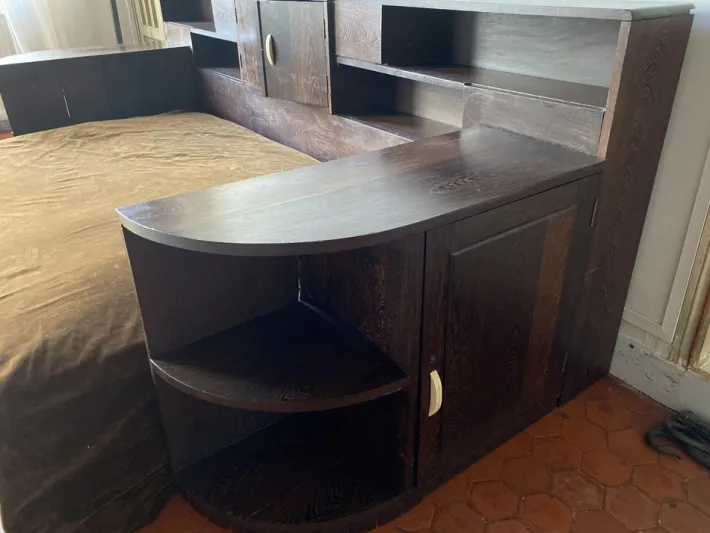 Pamono Art Deco Daybed in Palm Wood, 1930s Hot