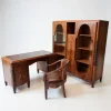 Pamono Art Deco Desk, Armchair and Bookcase, 1930s, Set of 3 Online