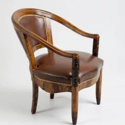 Pamono Art Deco Desk, Armchair and Bookcase, 1930s, Set of 3 Online