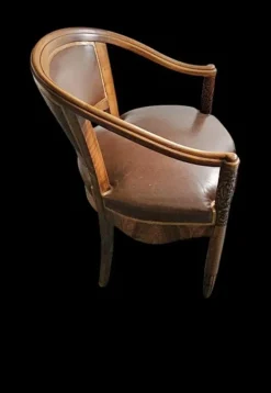 Pamono Art Deco Desk, Armchair and Bookcase, 1930s, Set of 3 Online