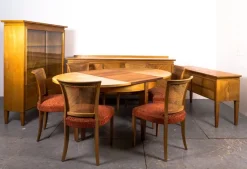 Pamono Art Deco Dining Table and Chairs by Bruno Poul for Veb Werkstätten, 1935s, Set of 10 Discount