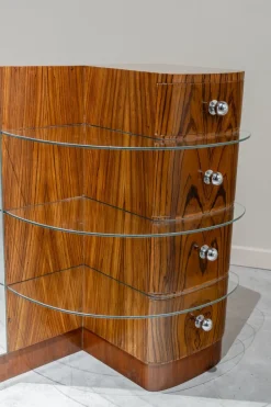 Pamono Art Deco Dressing Table in Zebrawood, 1925 Hot