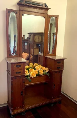 Pamono Art Deco Dressing Table with Mirror and Drawers, 1920s Discount