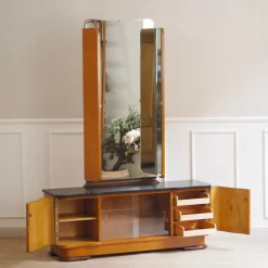 Pamono Art Deco Dressing Table with Mirror, 1940s