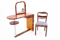 Pamono Art Deco Dressing Table with Chair, Poland, 1950s, Set of 2 Discount