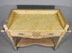 Pamono Art Deco French Bleached Oak Washstand, 1920s New