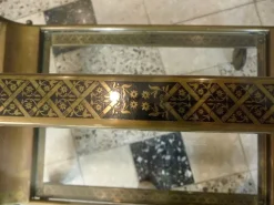 Pamono Art Deco French Brass and Glass Bar Cart Best