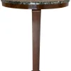Pamono Art Deco French Wood and with Marble Top Demi Lune Console Table, 1930s Clearance