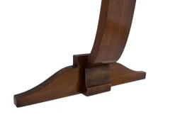 Pamono Art Deco French Wood and with Marble Top Demi Lune Console Table, 1930s Clearance