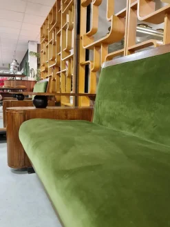 Pamono Art Deco Green Velvet Sofa Sale