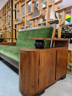 Pamono Art Deco Green Velvet Sofa Sale