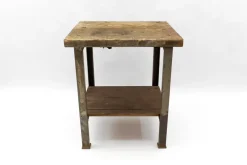 Pamono Art Deco Industrial Steel and Wood Work Table, 1940s Outlet