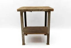 Pamono Art Deco Industrial Steel and Wood Work Table, 1940s Outlet