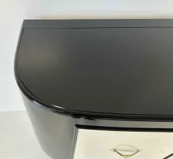 Pamono Art Deco Italian Parchment and Black Lacquer Sideboard, 1950 Clearance