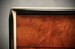 Pamono Art Deco Italian School Walnut and Goat Skin Chest of Drawers, 1930 Sale