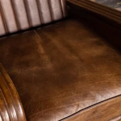 Pamono Art Deco Leather Tub Chairs & Sofa, 1920s, Set of 3 Outlet