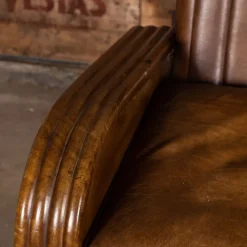 Pamono Art Deco Leather Tub Chairs & Sofa, 1920s, Set of 3 Outlet