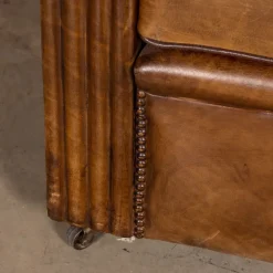 Pamono Art Deco Leather Tub Chairs & Sofa, 1920s, Set of 3 Outlet