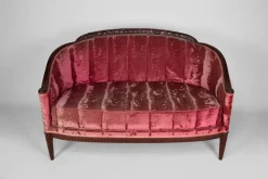 Pamono Art Deco Living Room Set in Pink Velvet attributed to Paul Follot, France, 1920s, Set of 5 Sale
